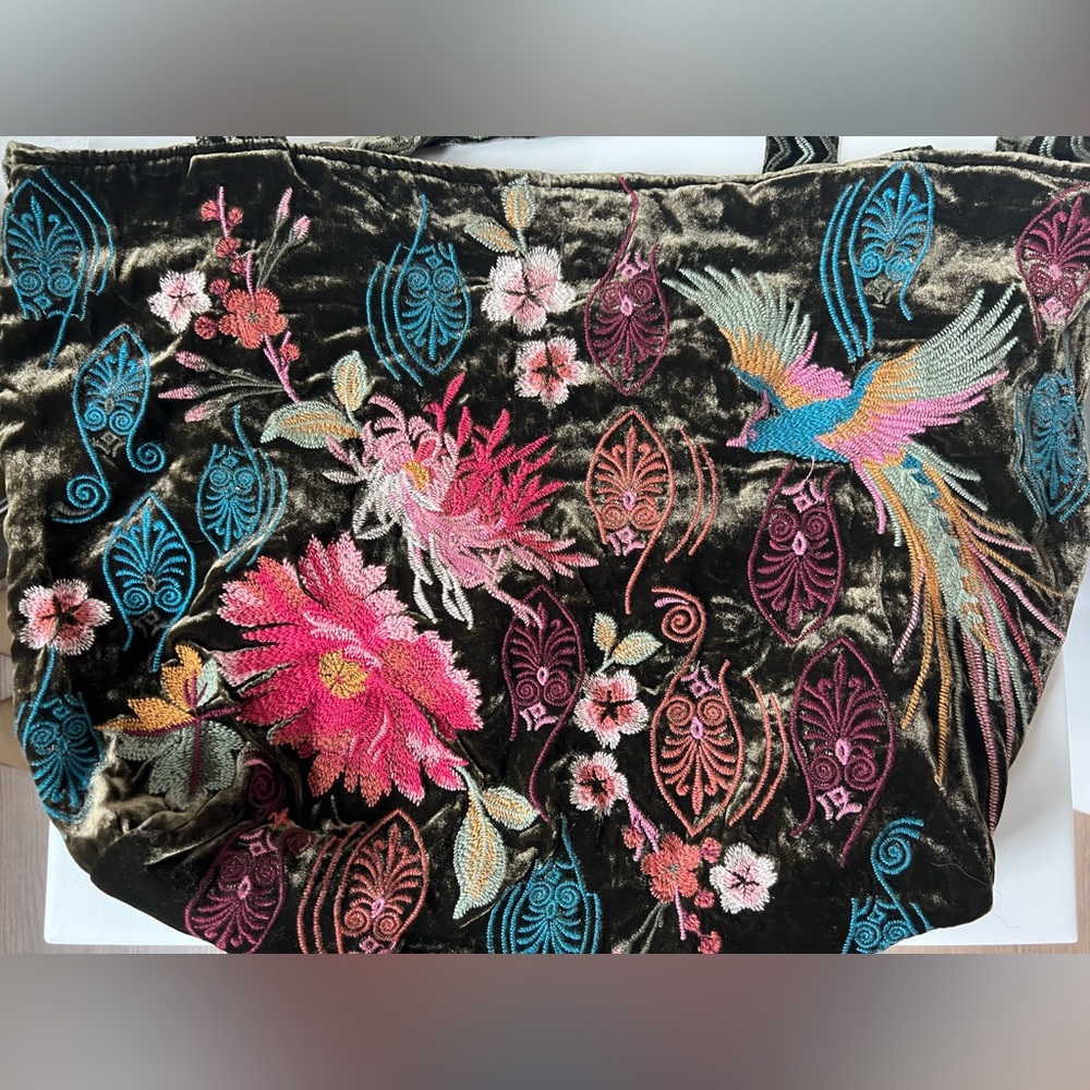 Johnny Was Ashira Velvet Tote Bag
